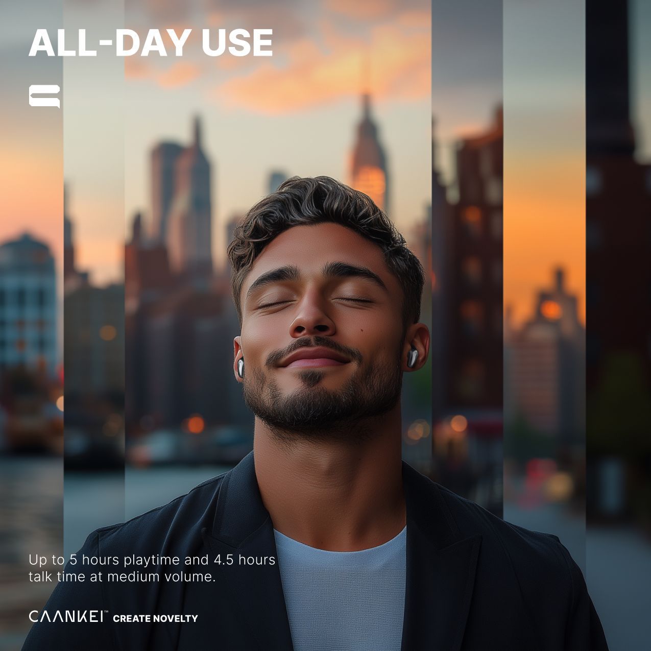 CT015 TWS Wireless Earbuds with ANC 25dB and Extended Battery Life