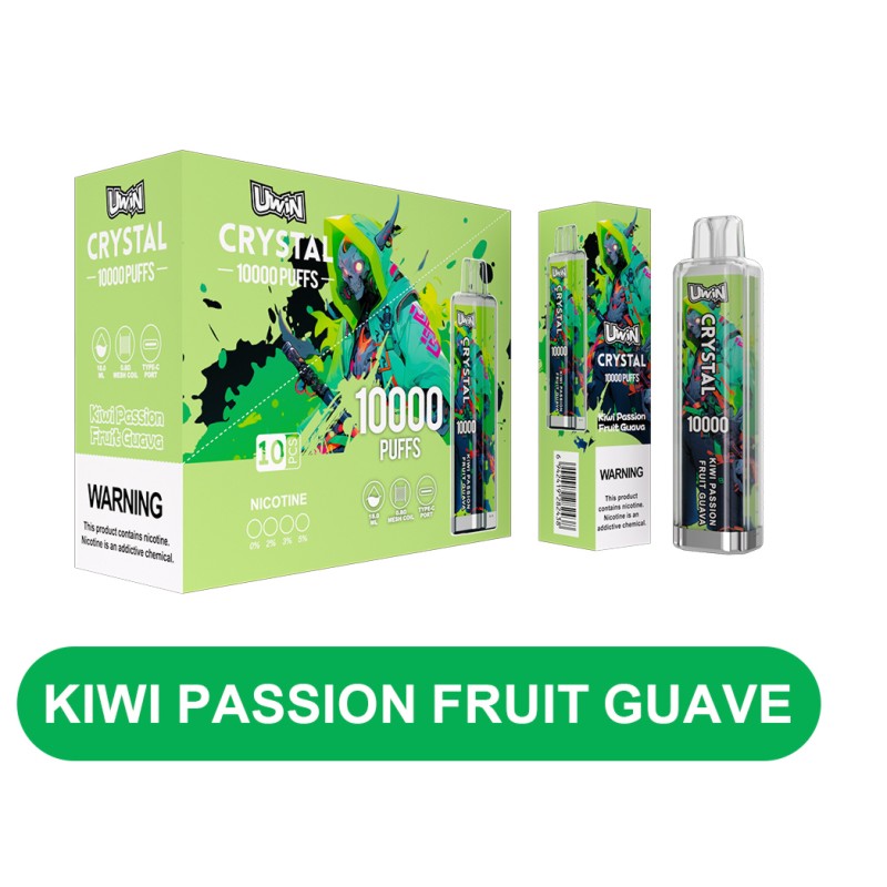 Uwin Crystal 10000 Puffs Disposable Vape – 10-Pack Bundle | RGB Lights & Multiple Flavors