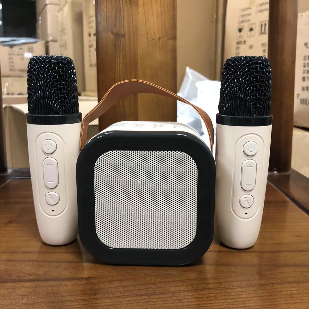 Compact Bluetooth Speaker with KTV Sound Effects and Colorful Lights