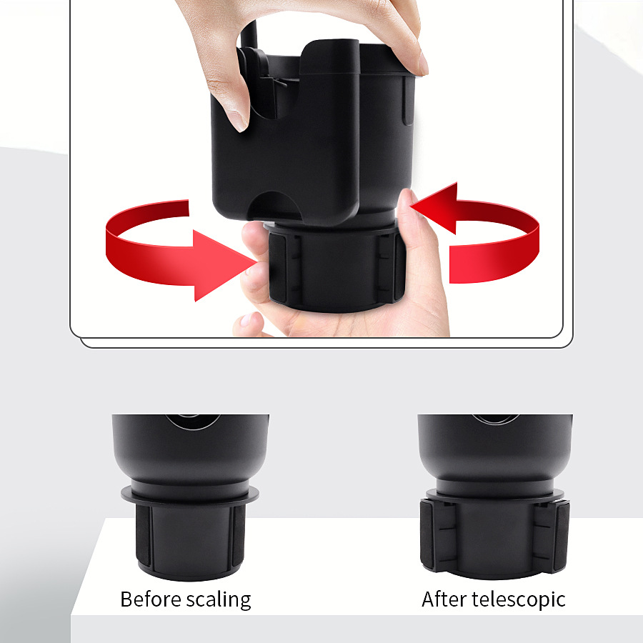 Car Cup Holder Expander for Car Adapter Adjustable Multifunctional Dual Cup Holder with Phone Holder Aromatherapy Organizer