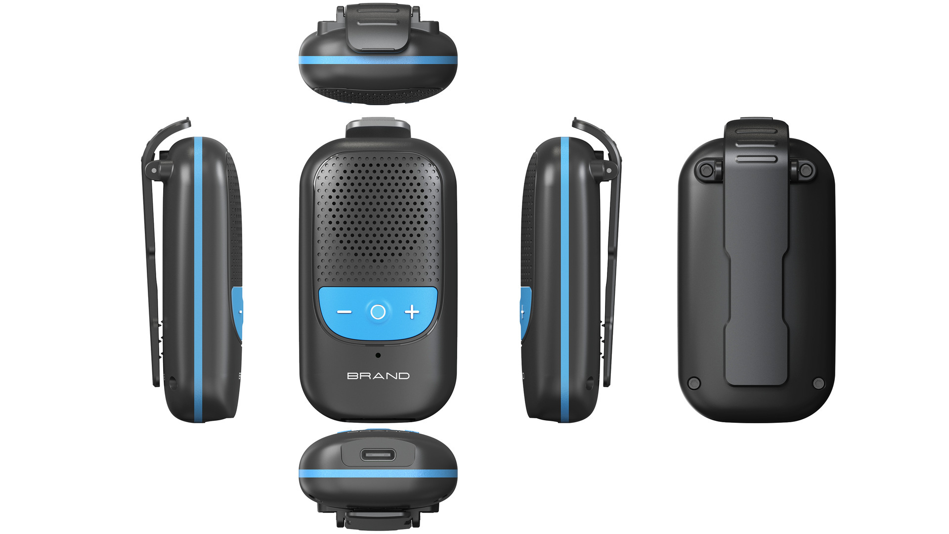 Outdoor Clip-On Speaker: Portable IPX6 Waterproof with Magnetic Clip and Long Battery Lif