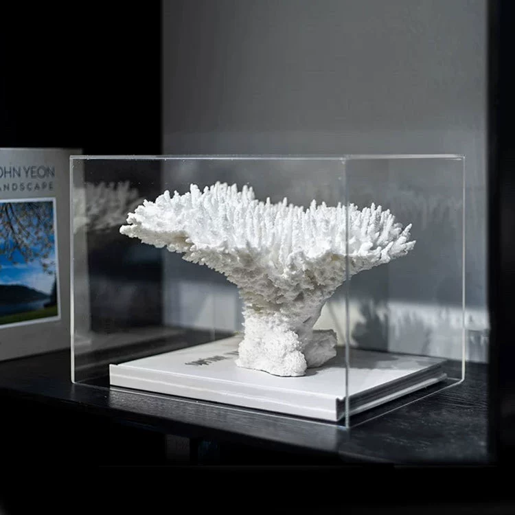 Laser-Cut Stainless Steel Coral Sculpture 18''H | ASTM A240 & RAL 6027 Certified