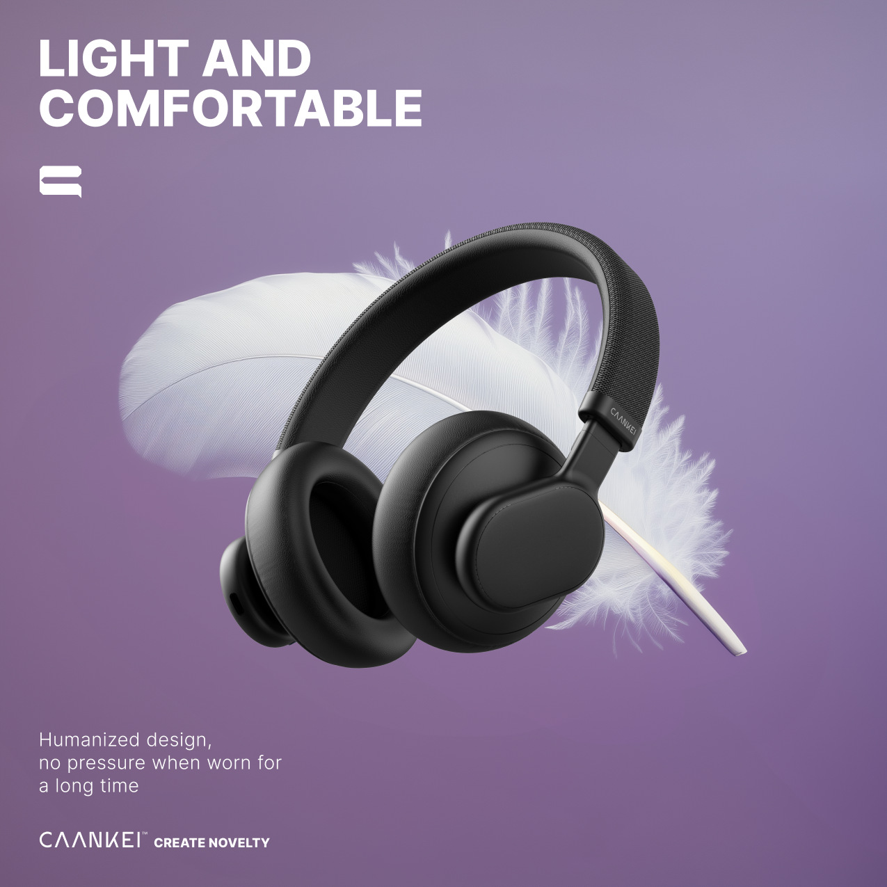 CNF62 Over-Ear Wireless Headphones with Hybrid ANC and Long Playtime