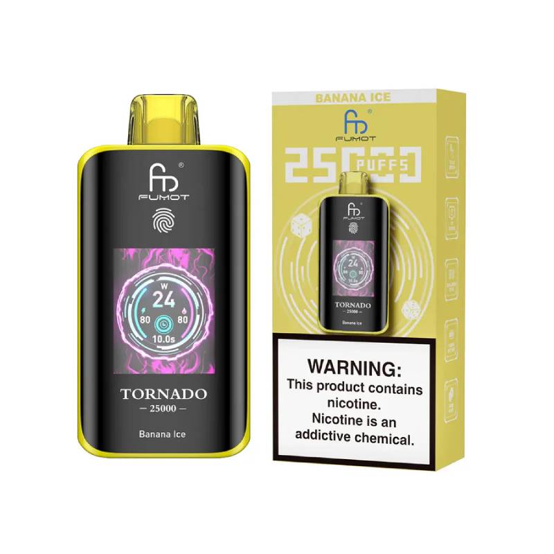🧊 Fumot Tornado 25K – Einweg-Vape mit Dual-Mesh-Coil & LED-Display 🍓🥭🍏