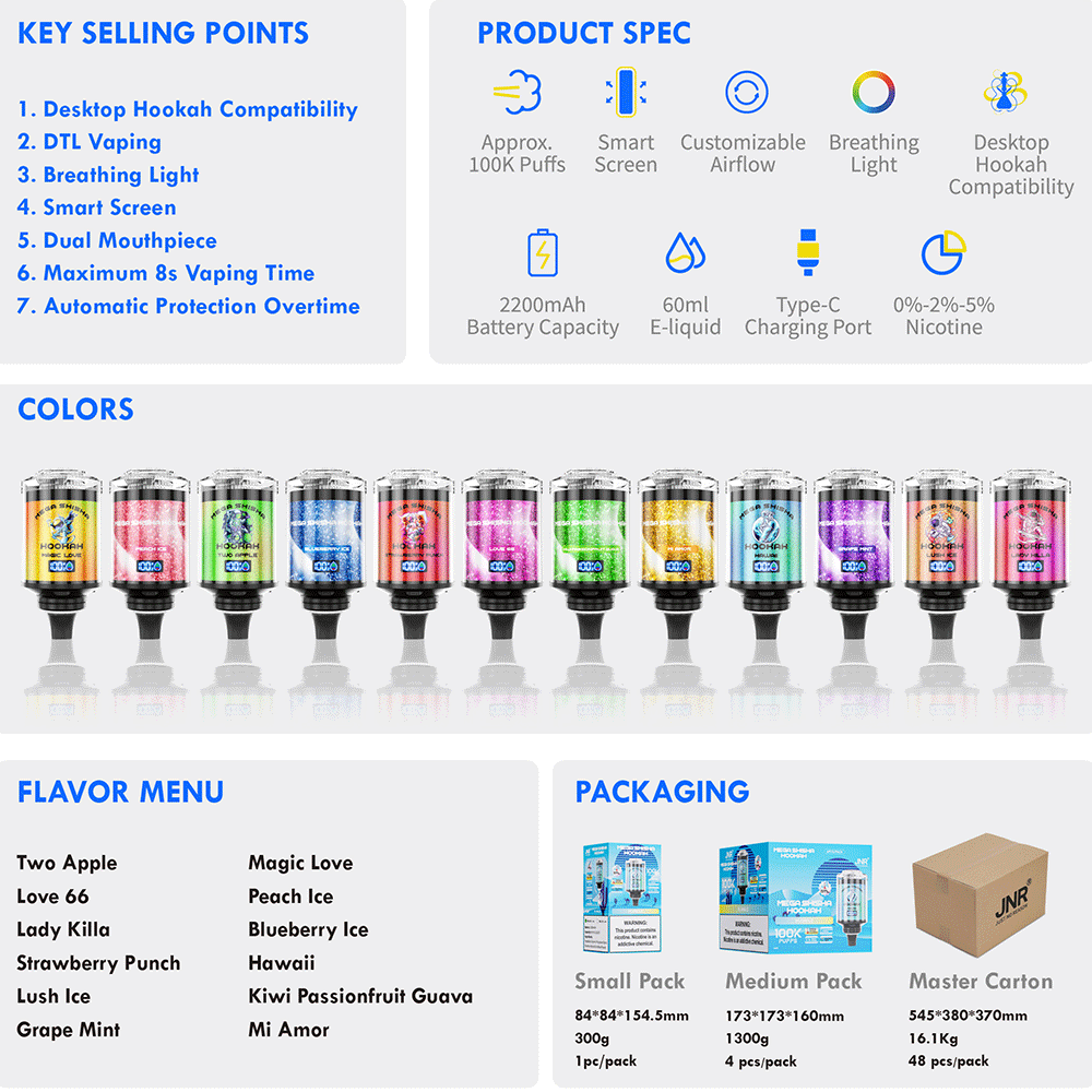 JNR Mega Shisha Hookah 100K – Desktop-kompatibel