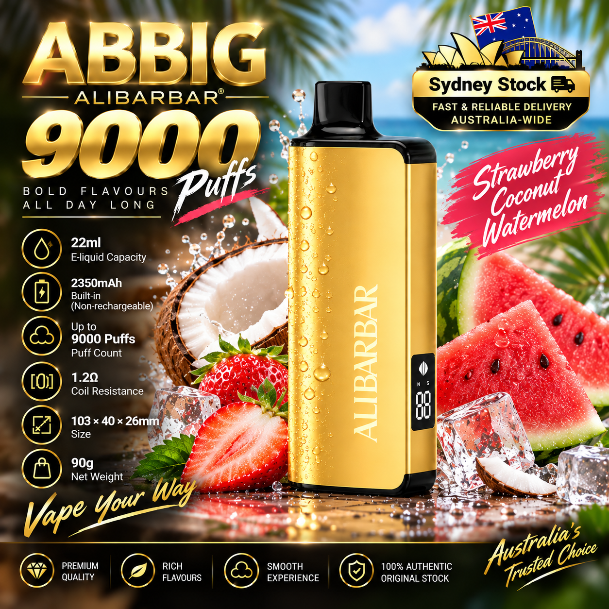 🎉Alibarbar INGOT 9000  ( Sydney Stock 🚚 )