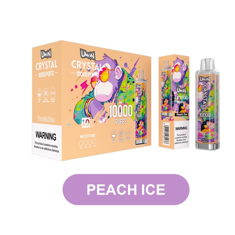 Uwin Crystal 10000 Puffs Disposable Vape – 10-Pack Bundle | RGB Lights & Multiple Flavors