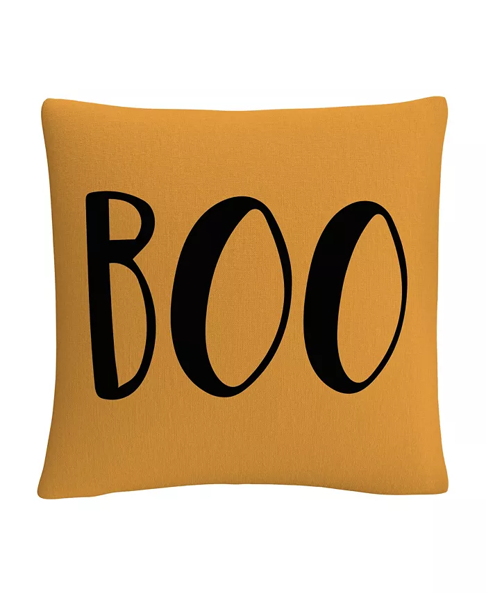 Baldwin ABC Modern Contemporary Boo Script Decorative Pillow， 16