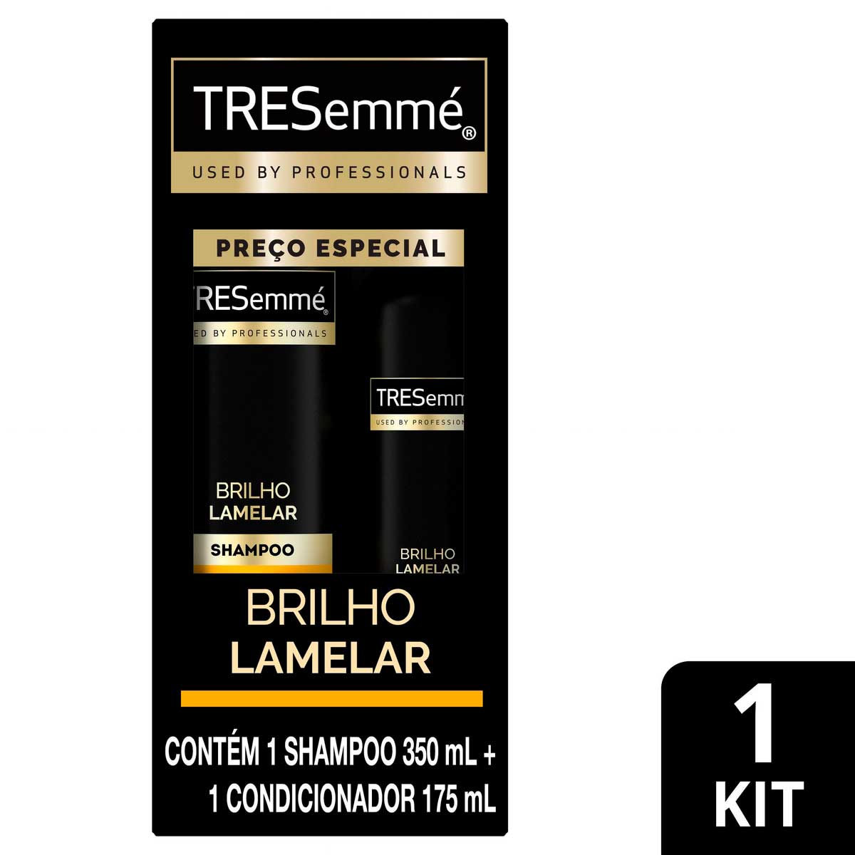 Kit Shampoo 350ml + Condicionador 175ml Tresemme Brilho Lamelar