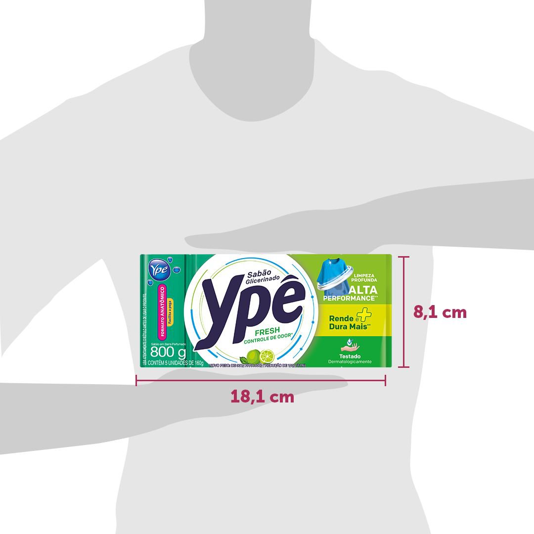 Sabao em Barra Ype Fresh 800g