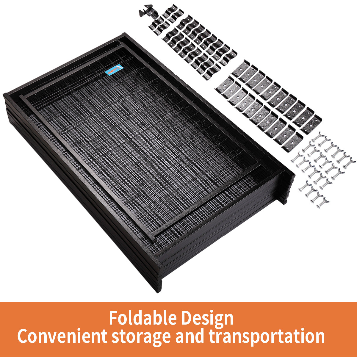 Coziwow 10-Piece Outdoor Dog Kennel Heavy-Duty Metal Dog Fence Enclosure 47''H