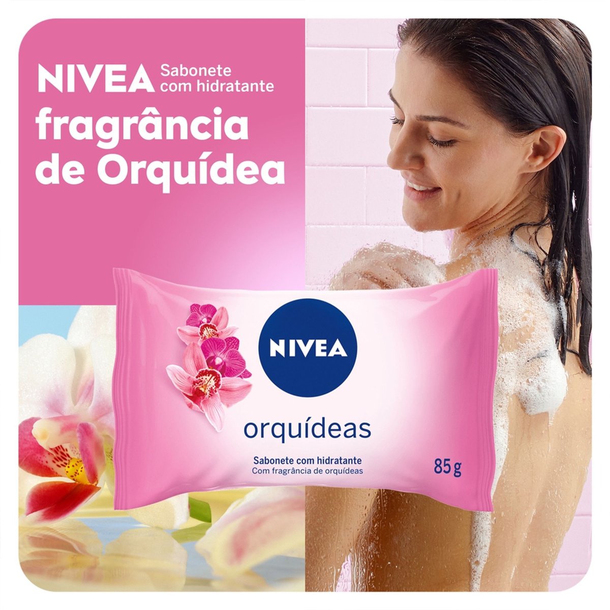 Sabonete em Barra Orquideas NIVEA 85g