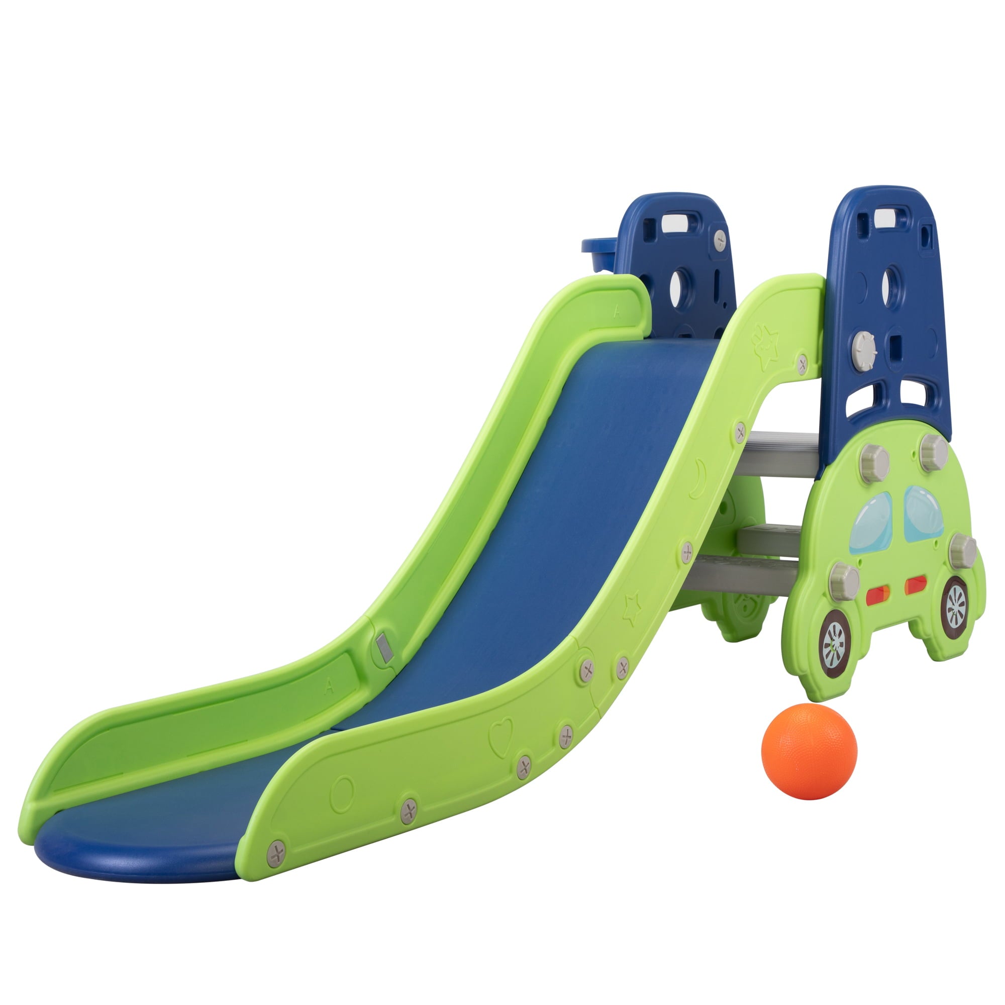Multi functional slide car model - blue-green