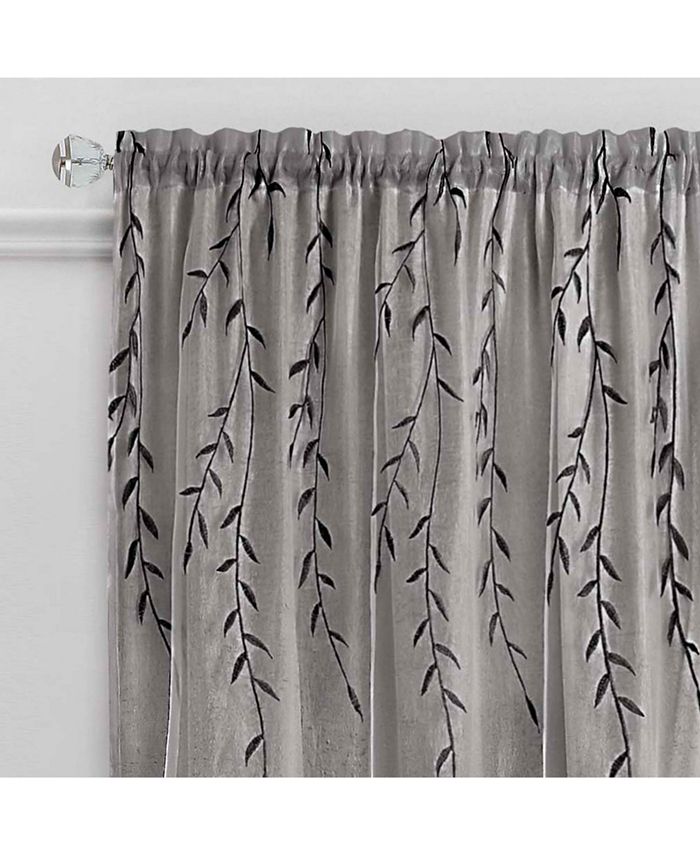 Achim Willow Rod Pocket Window Curtain Panel， 42x63