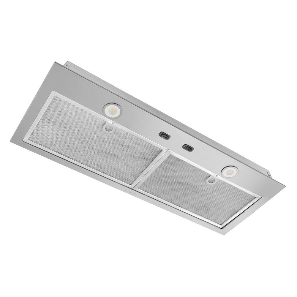 BroanNuTone 24 in 300 Max Blower CFM BuiltIn Powerpack Insert for Custom Range Hoods with LED Light in Stainless Steel