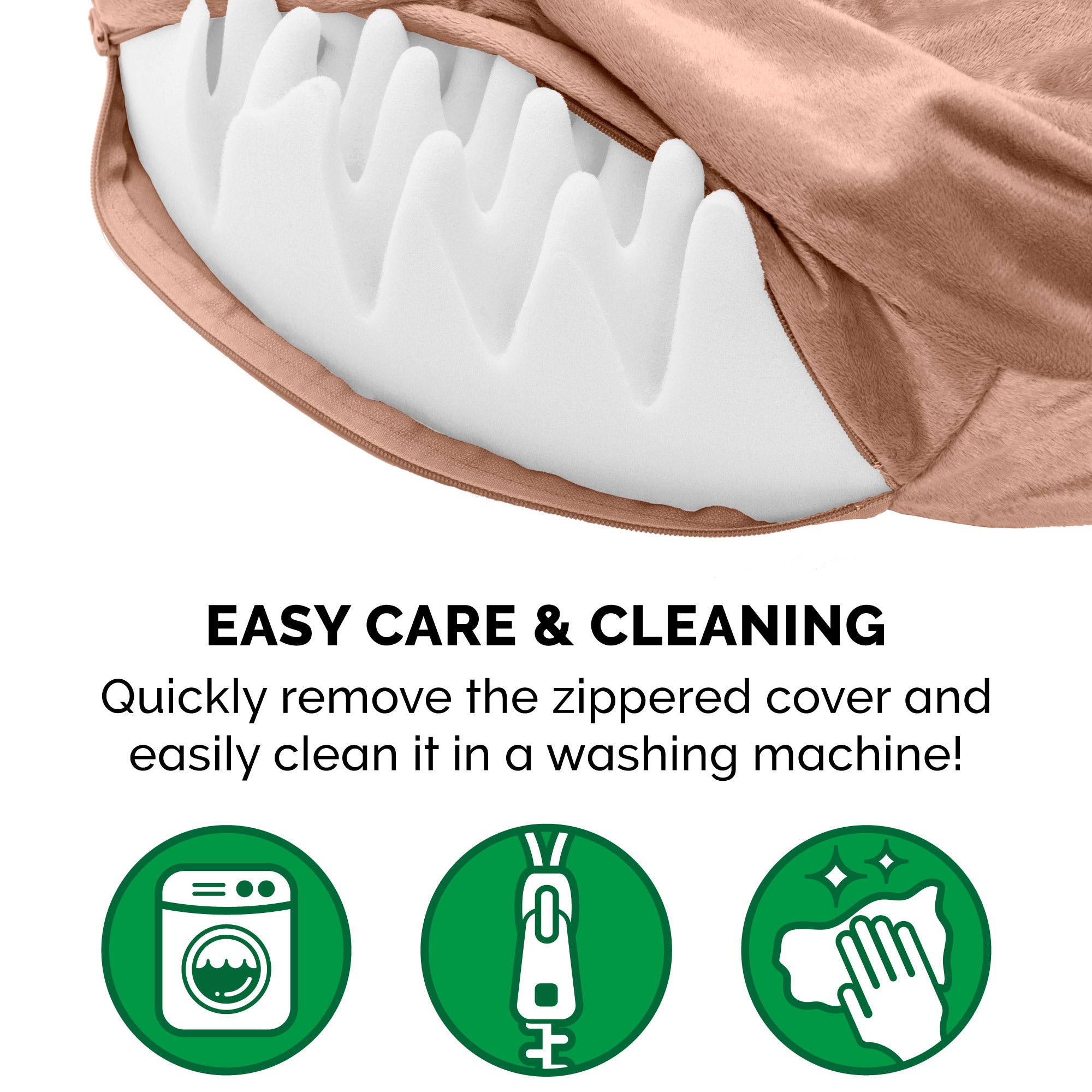 FurHaven Pet Dog Bed | Orthopedic Wave Fur and Velvet Snuggery Burrow Pet Bed for Dogs and Cats， Brownstone， 35