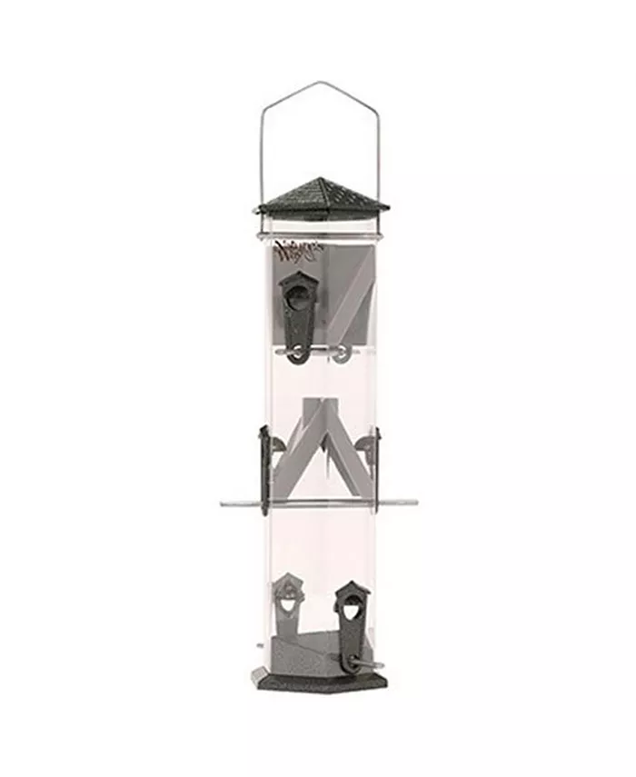 Nature's Way Bird Products Llc Natures Way Bird Products Wide Deluxe Sunflower Pewter Feeder 17 Inch