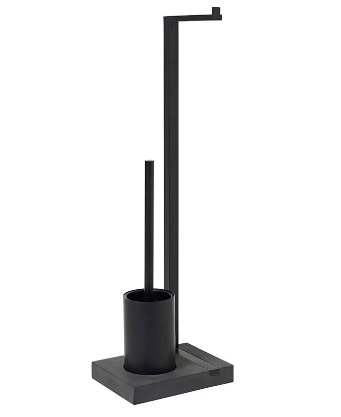 blomus MENOTO Titanium Coated Toilet Butler Paper Holder and Toilet Brush