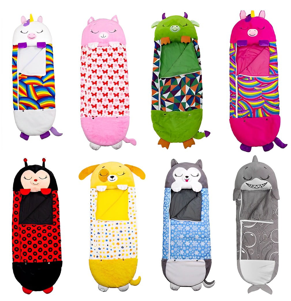 Children lazy warm sleeping bag sleepwear pillow