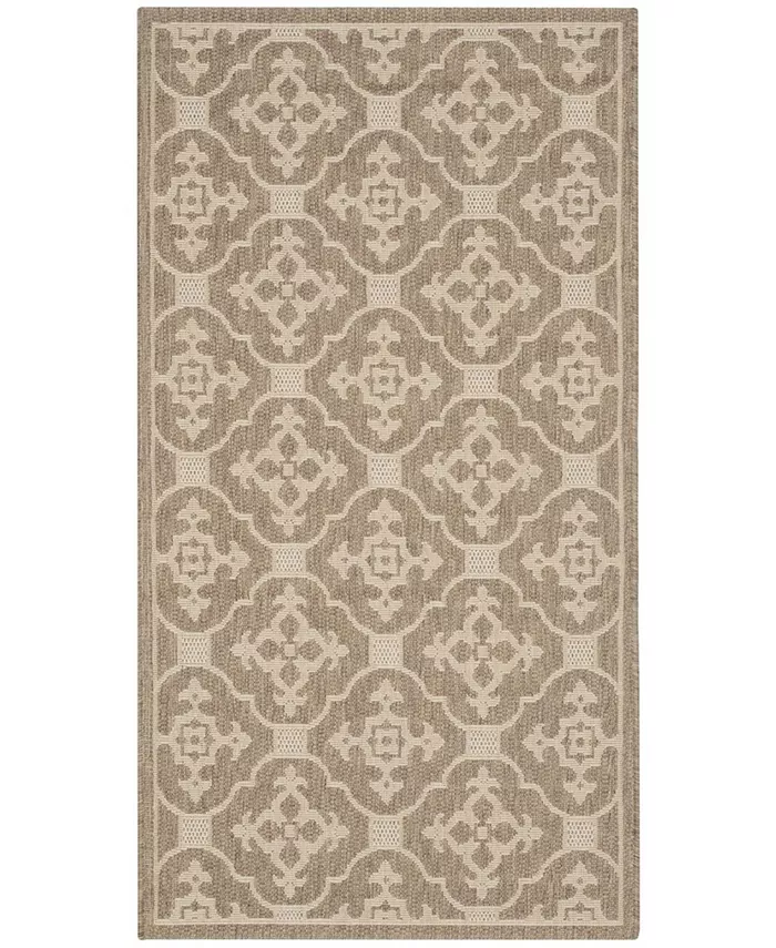 Safavieh Courtyard Brown and Creme 6'7