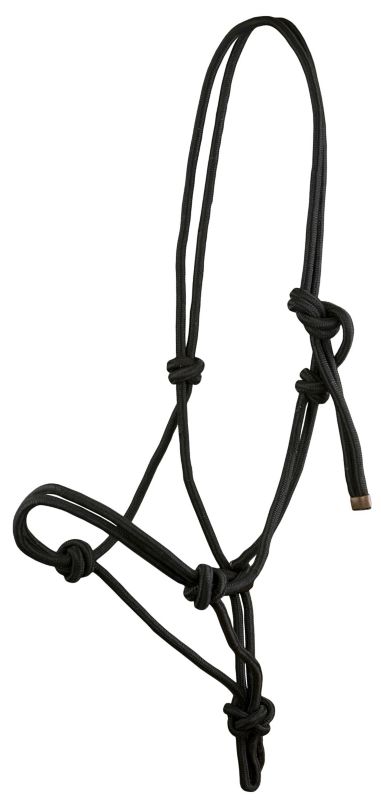 Gatsby Cowboy Rope Halter Horse Black