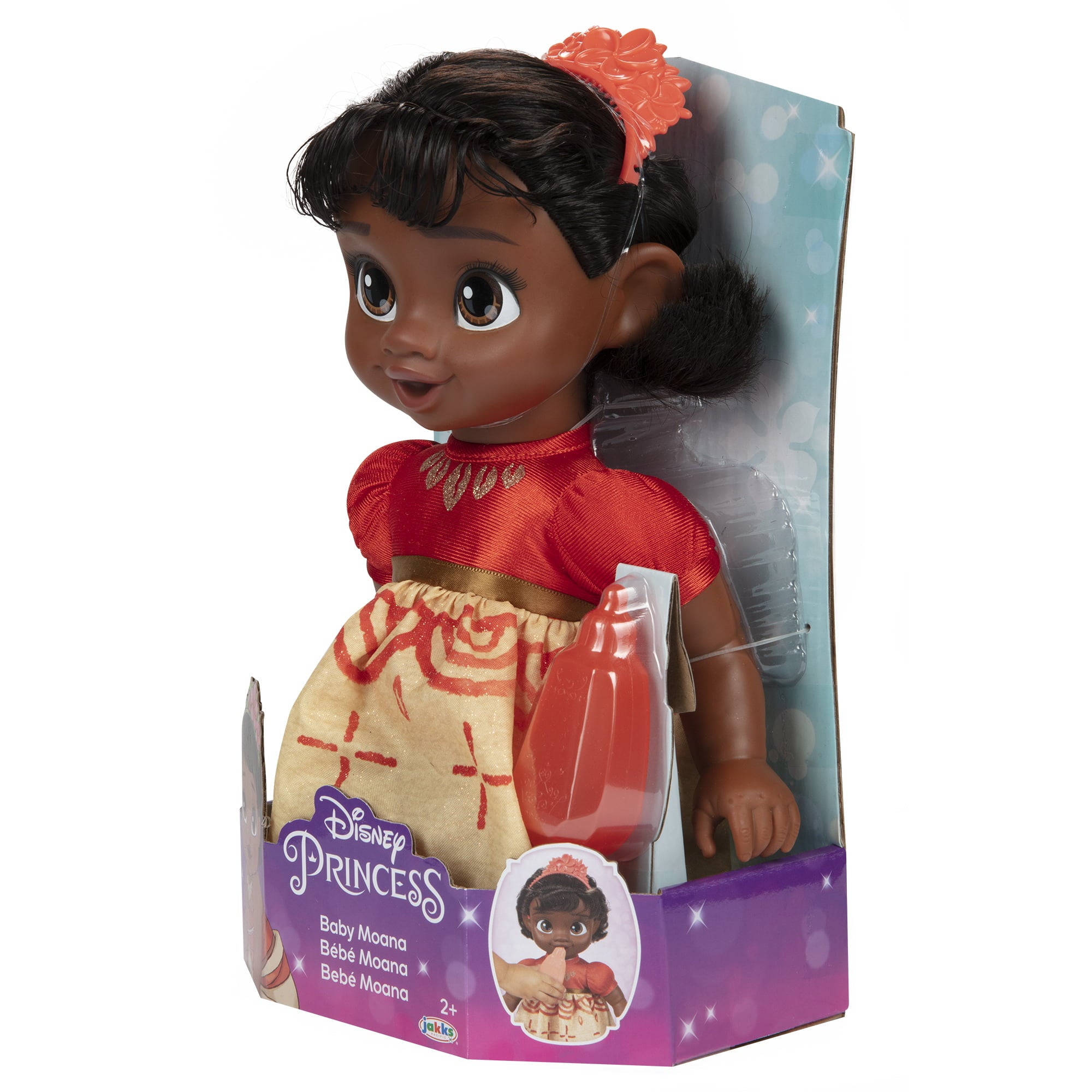 Disney Princess Deluxe Moana Baby Doll Includes Tiara and Bottle for Children Ages 2+