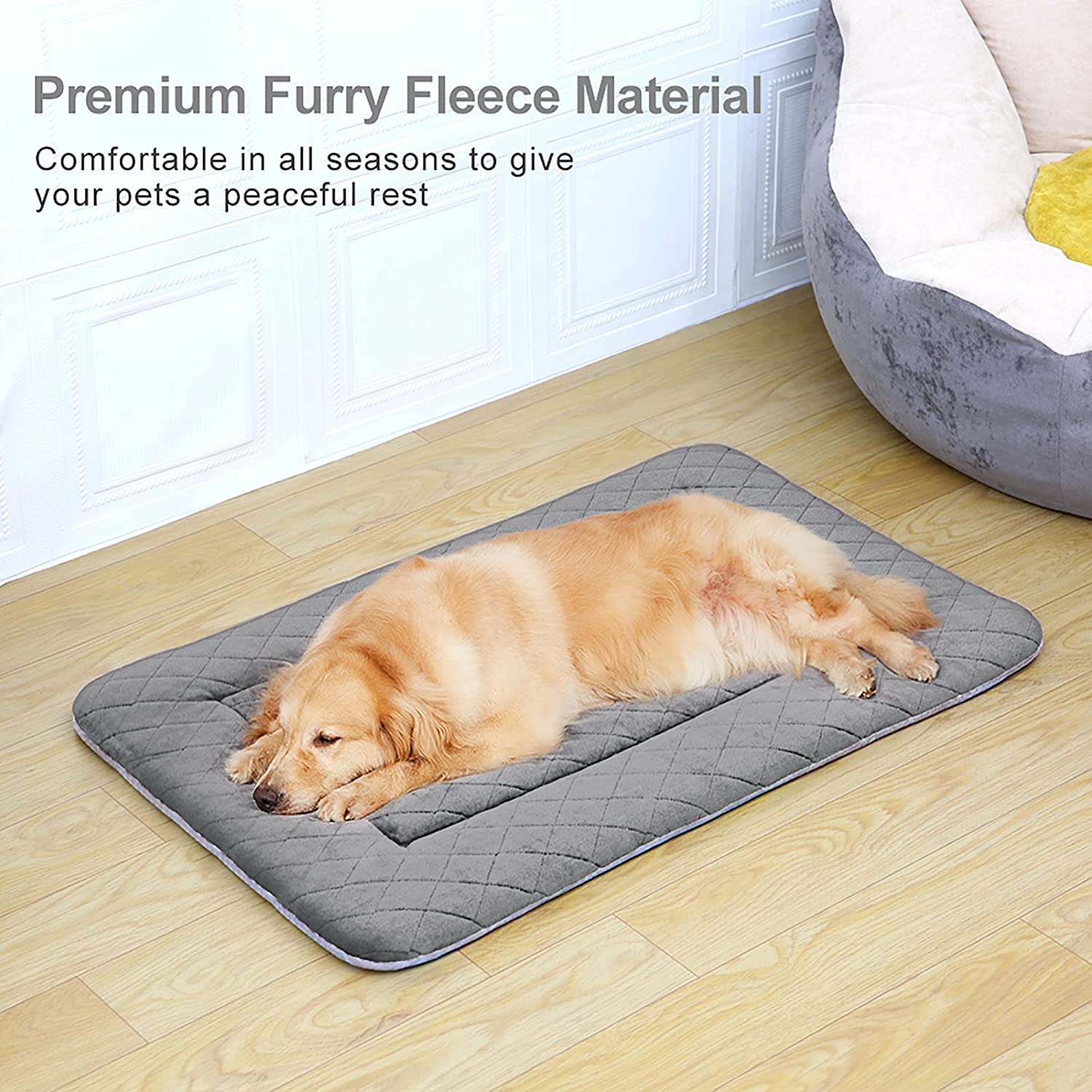 PROCIPE Large Dog Bed Crate Mat Anti Slip Mattress Washable for Large Medium Small Pets Sleeping