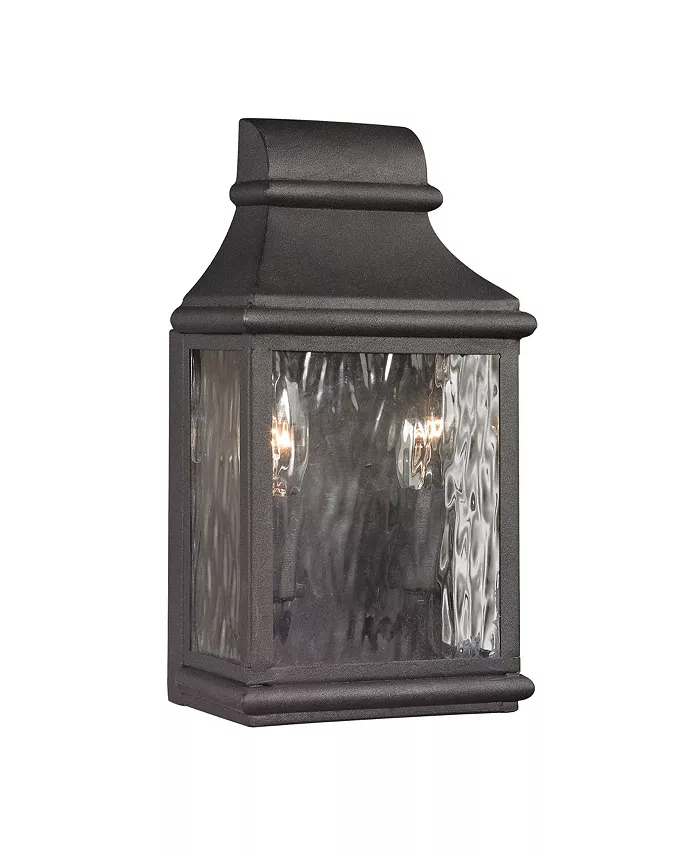 Macy's Forged Jefferson Collection 2 light outdoor sconce in Charcoal