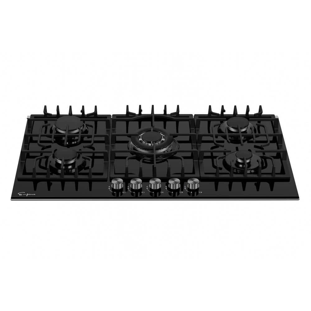 Empava 36 in BuiltIn Gas Cooktop in Black with 5 Sealed Burners