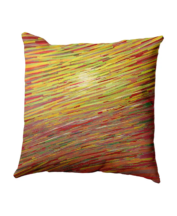 E by Design 16 Inch Red Decorative Abstract Throw Pillow