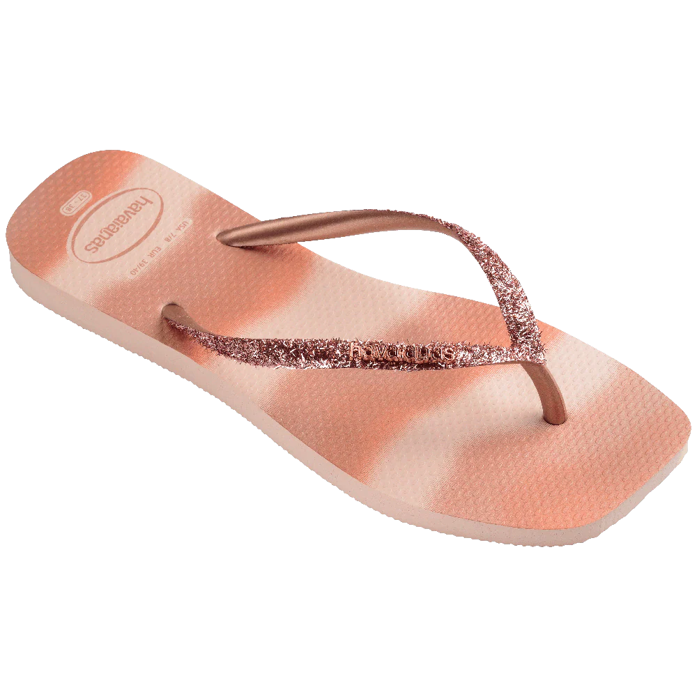 Chinelo Havaianas Slim Square Glitter Party