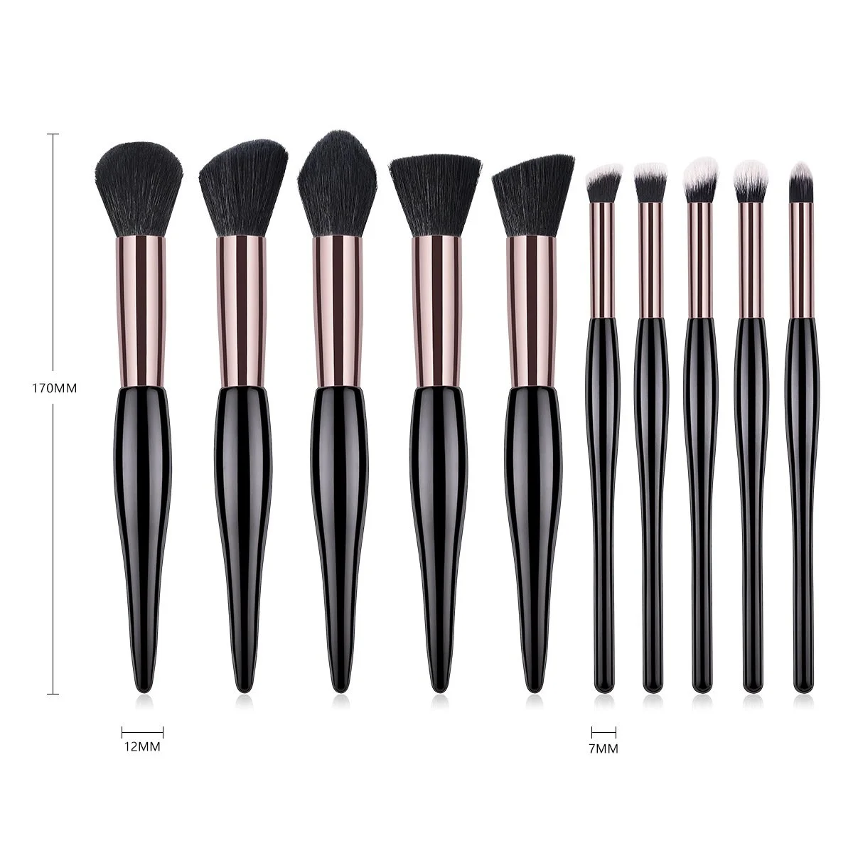 Custom Private Label 10 pcs Makeup Brush Set