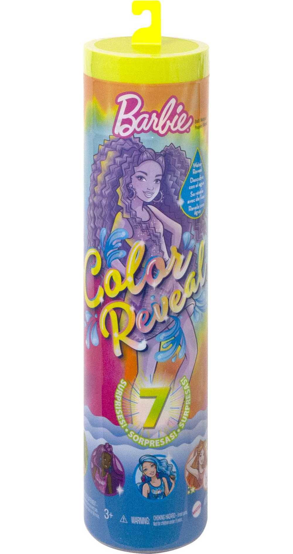 Barbie Color Reveal Neon Tie-Dye Fashion Doll with Accessories & Color Change (Styles May Vary)