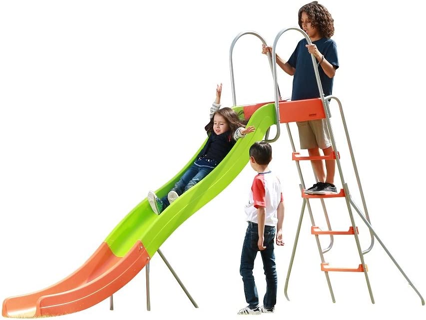 Home Playground Equipment: 10' Indoor/Outdoor Wavy Slide， Ages 3 to 10， 2022 Toy