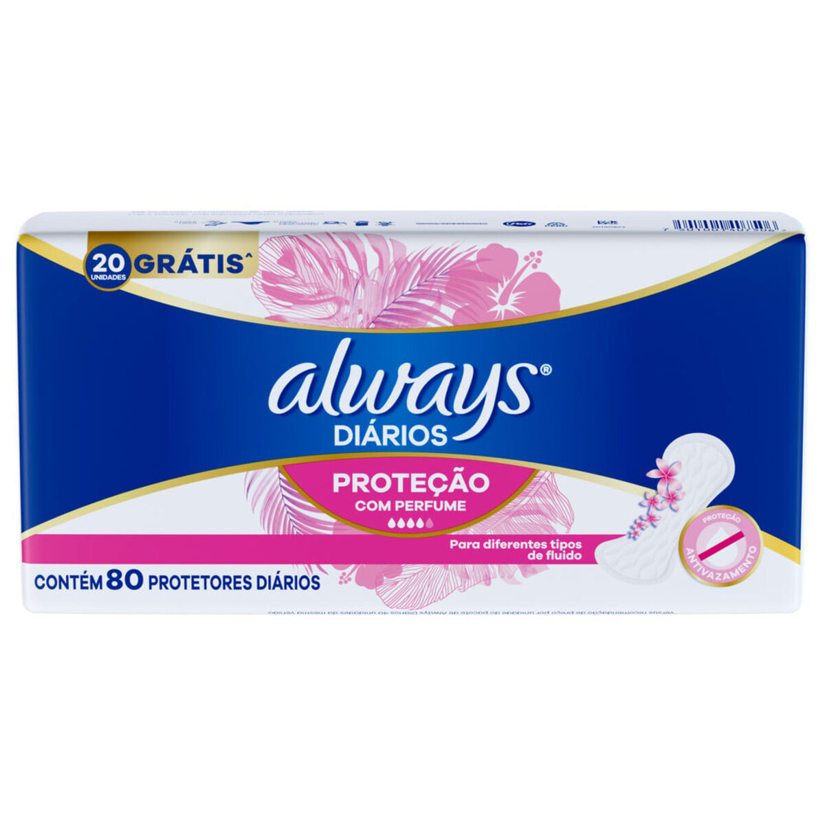 Protetor Diario Always Protecao Com Perfume 80 Unidades