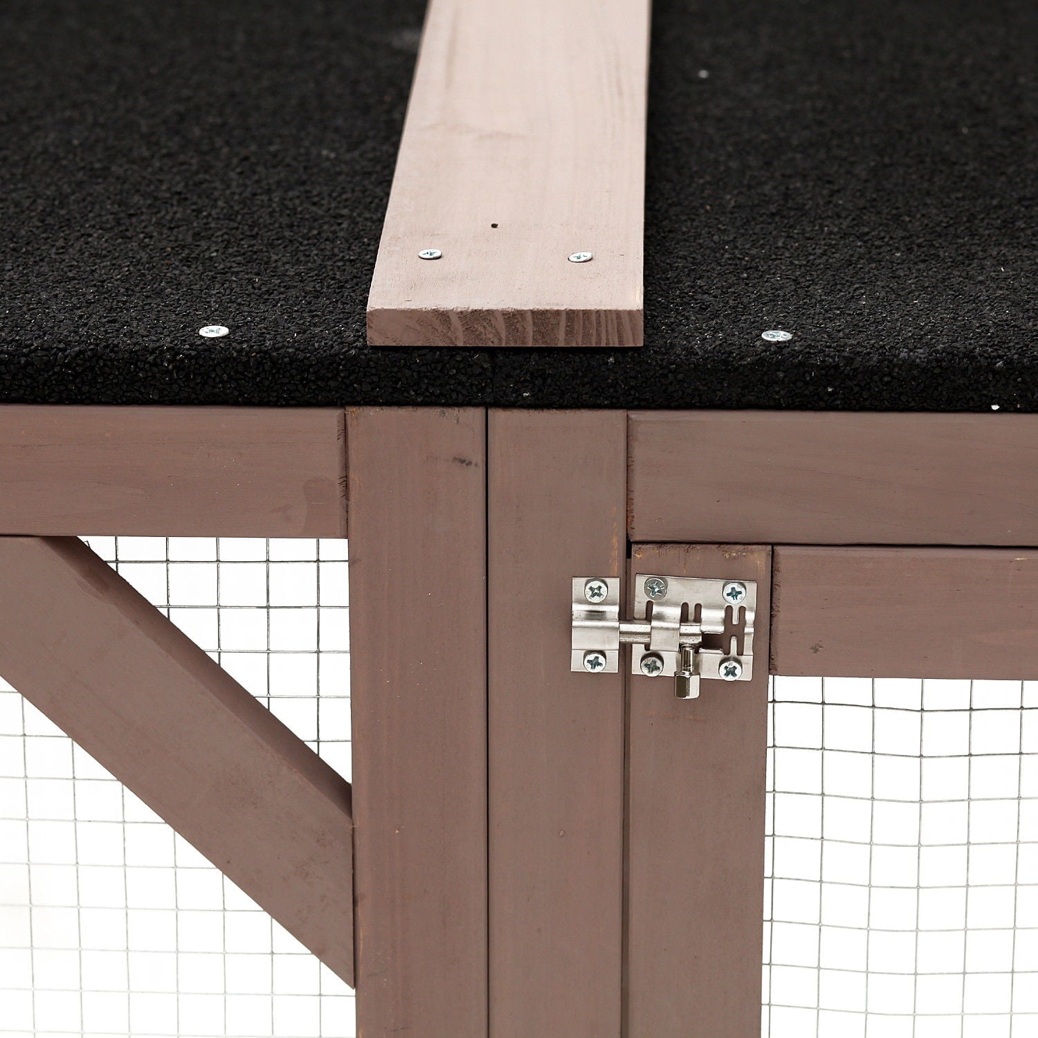 Pawhut Wooden Cat Enclosure Catio Cage With 3 Platforms， 71