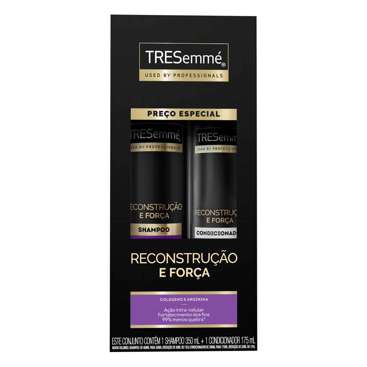 Kit Shampoo 350ml + Condicionador 175ml Tresemme Reconstrucao e Forca