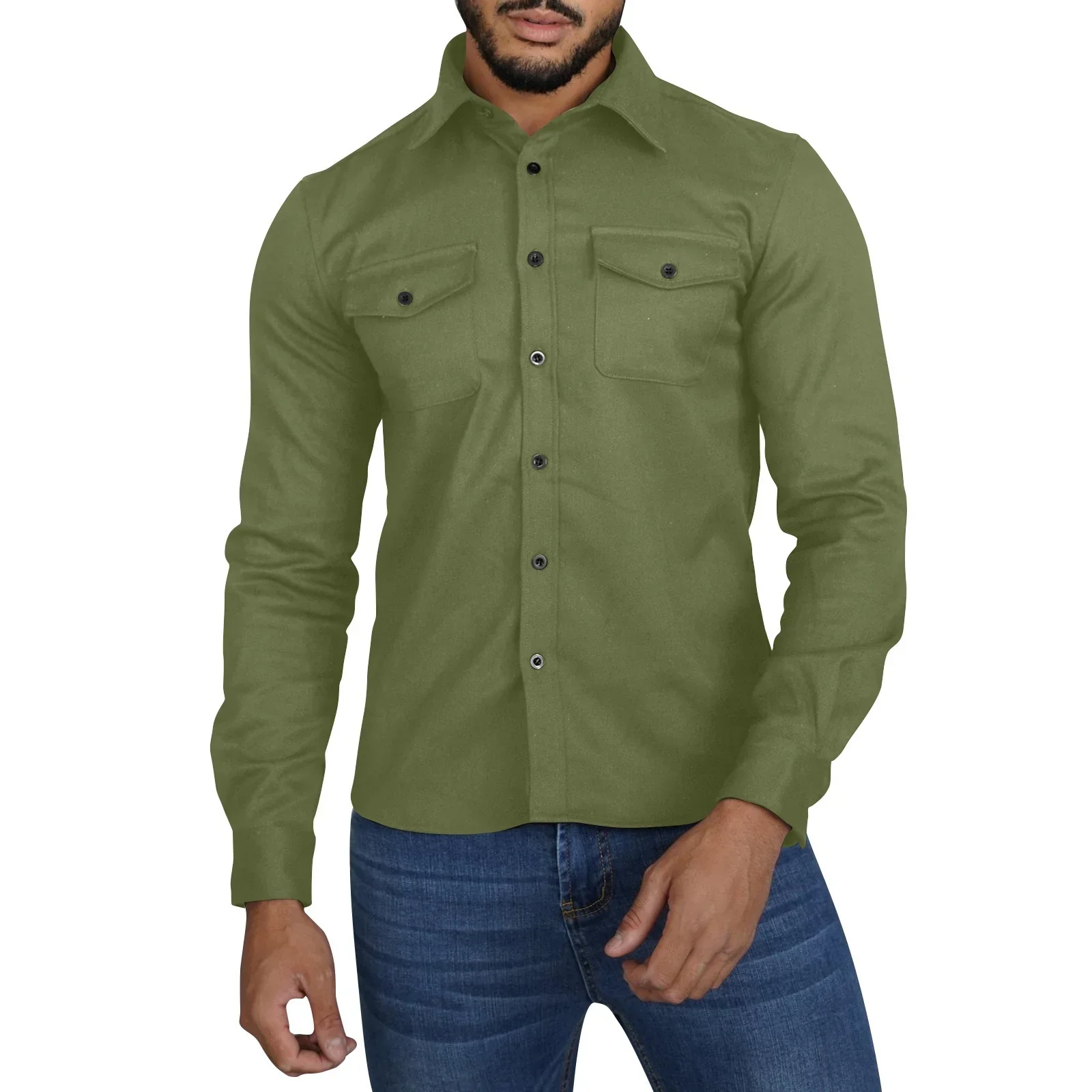 SobreCamisa Julius™ Estilo Overshirt em Lapela / A Escolha Certa para Homens de Atitude!