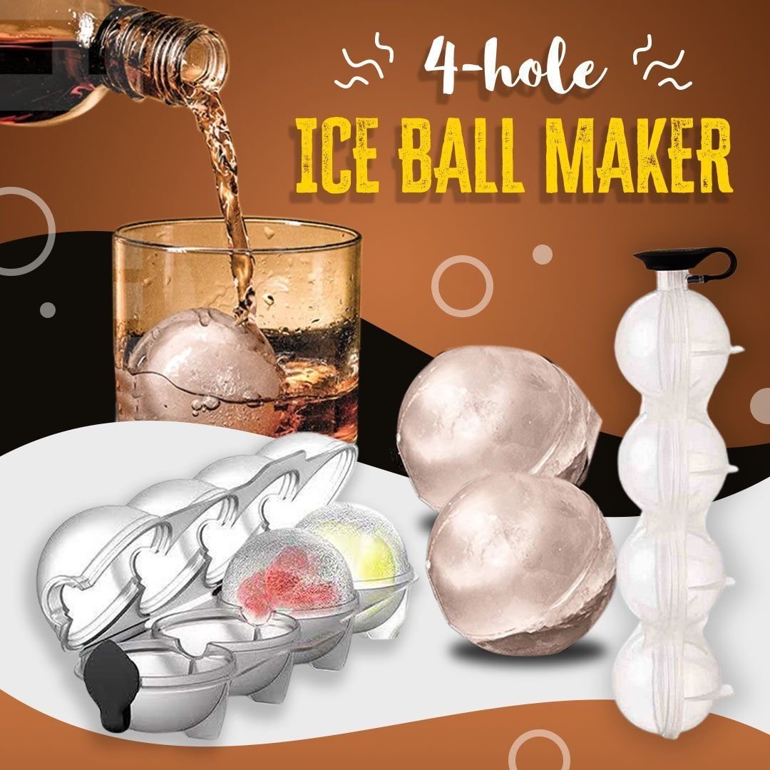🔥Summer Sale🔥 - 4-Hole Ice Ball Maker For Drinksr -🧊🧊Buy 2 Get 1 Free
