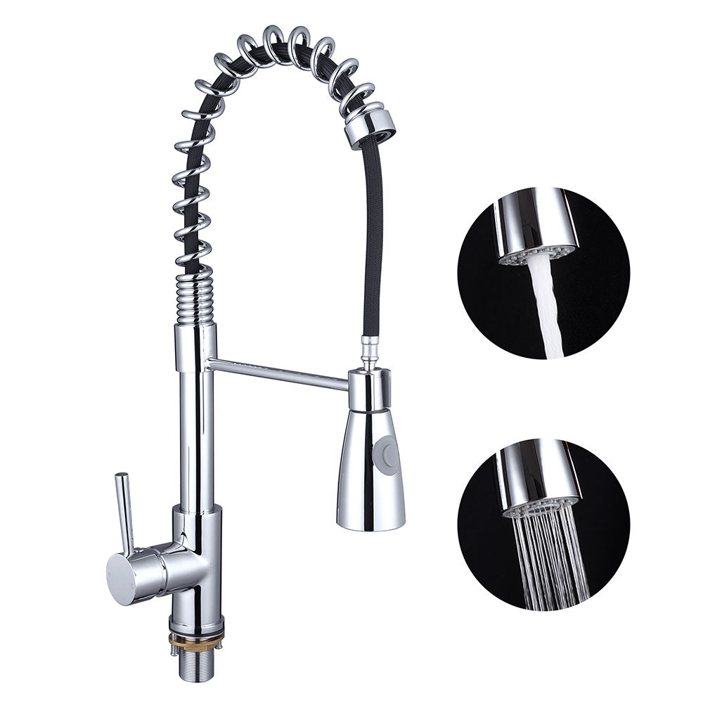 Aquaterior Pull-down Kitchen Sink Faucet 1-Handle Stainless Steel