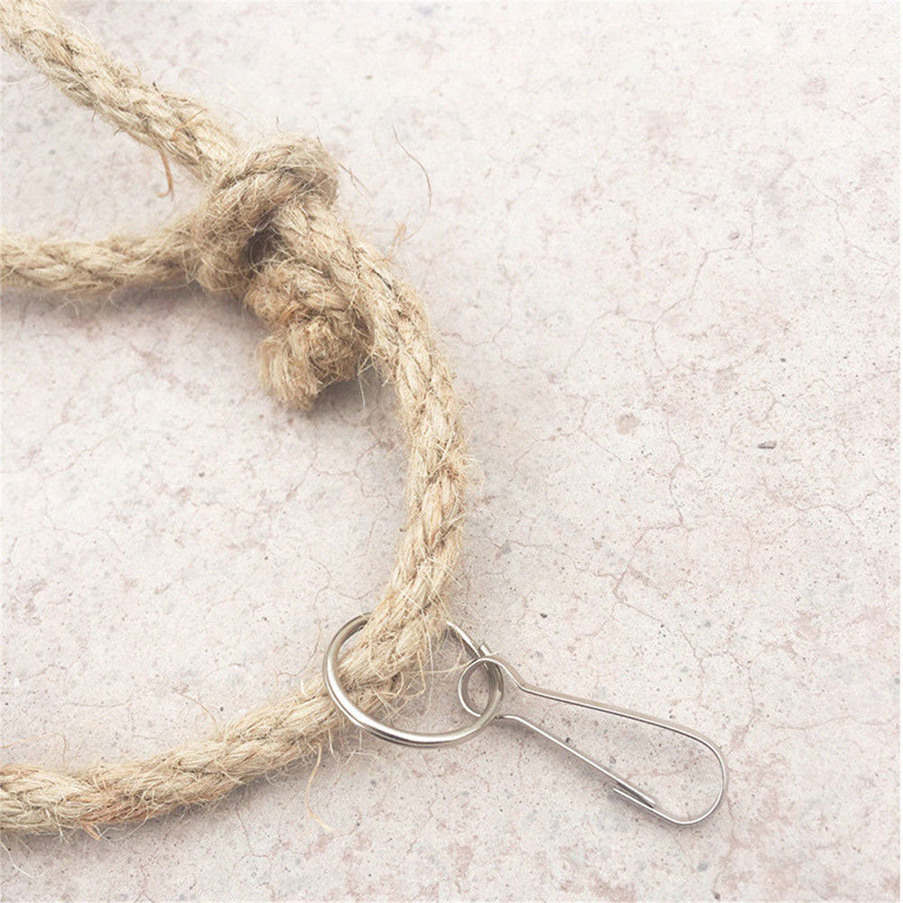 Willstar Parrot Bird Climbing Net Cotton Rope Cage Wood Hemp Rope Ladder Toy Hanging Swing Net Parrot Perch Hammock Toy Decor