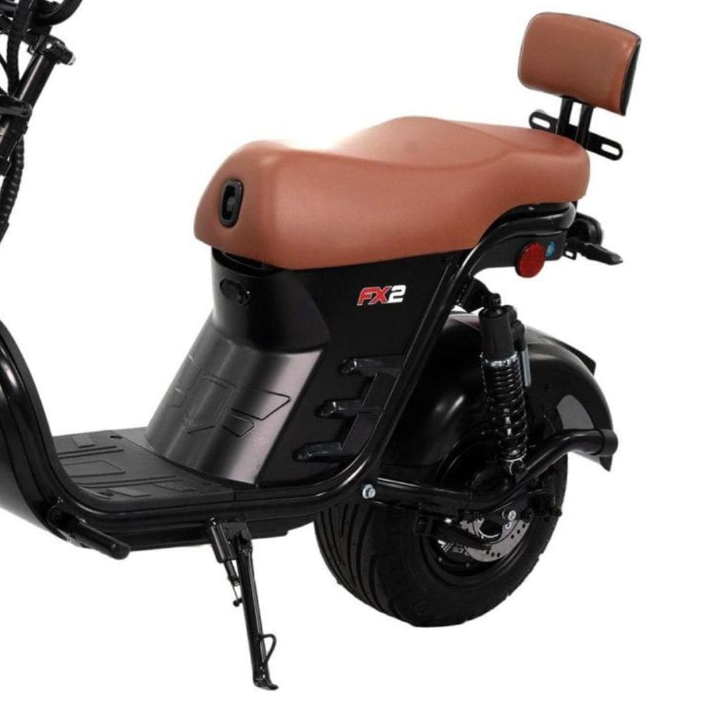 Bicicleta Elétrica Scooter Freio a Disco 1000W 60V Lítio FX2 Preta Duos