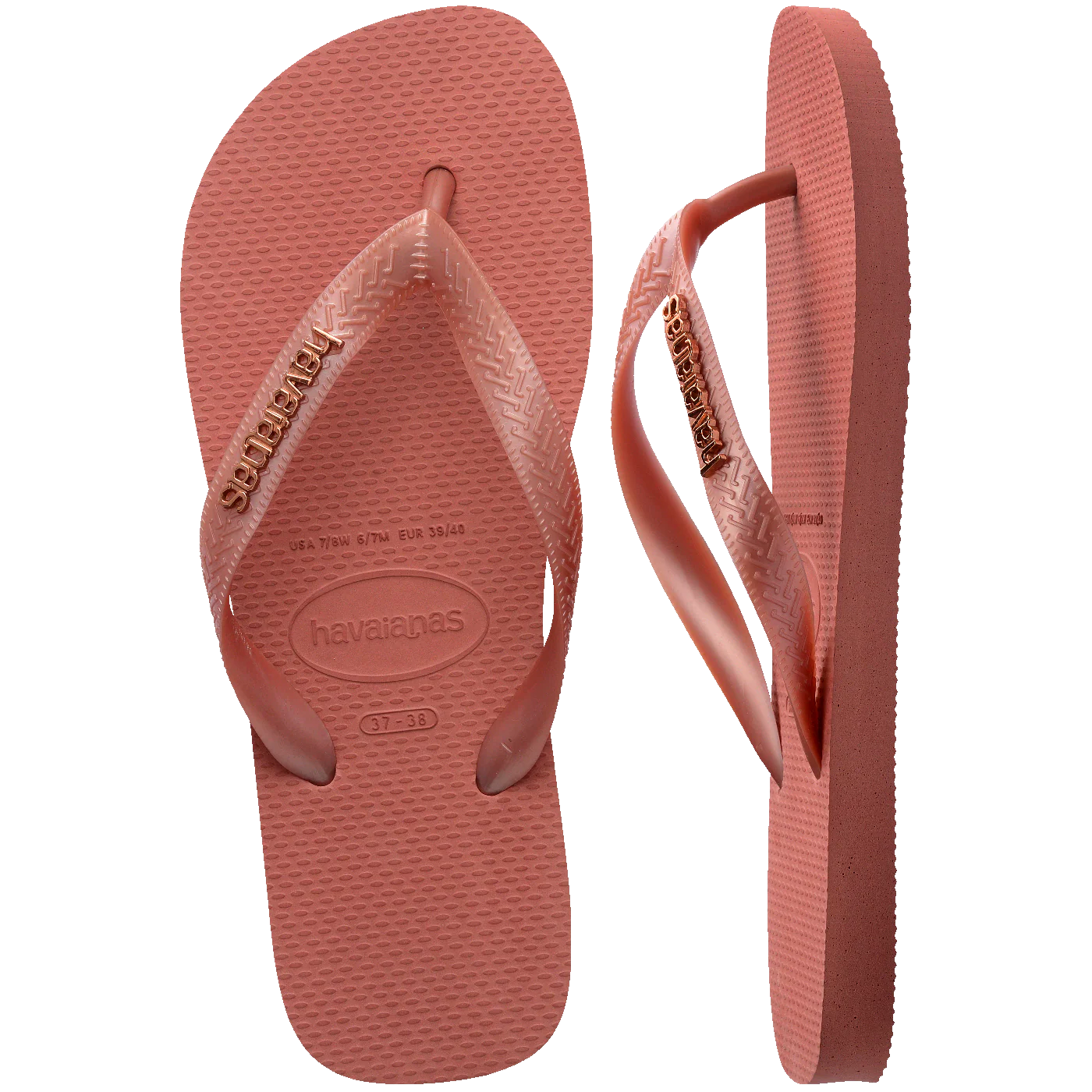 Chinelo Havaianas Top Logo Metálico