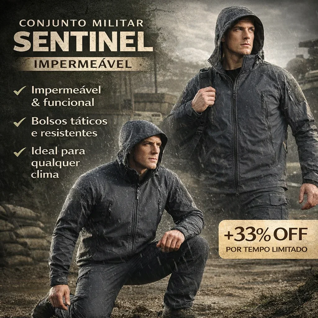 Conjunto Militar Sentinel™ Tático Impermeável de Alta Performance / Proteção, Mobilidade e Resistência para Qualquer Terreno!