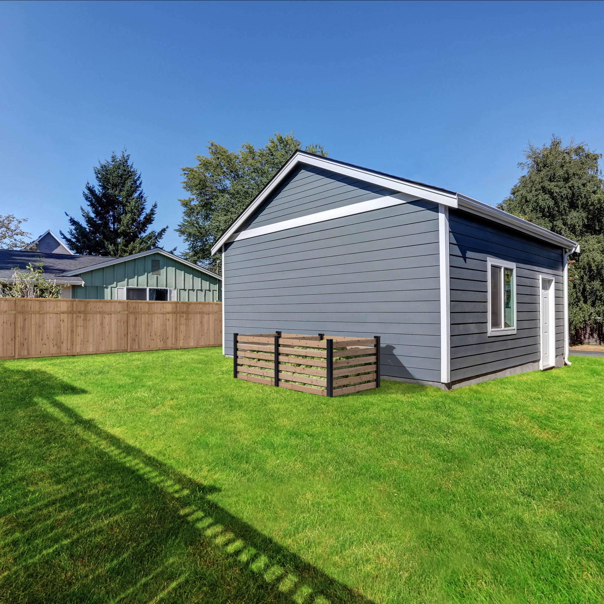 Outdoor Essentials Haven 4 ft. x 4 ft. Cedar Compost Bin Expansion Kit