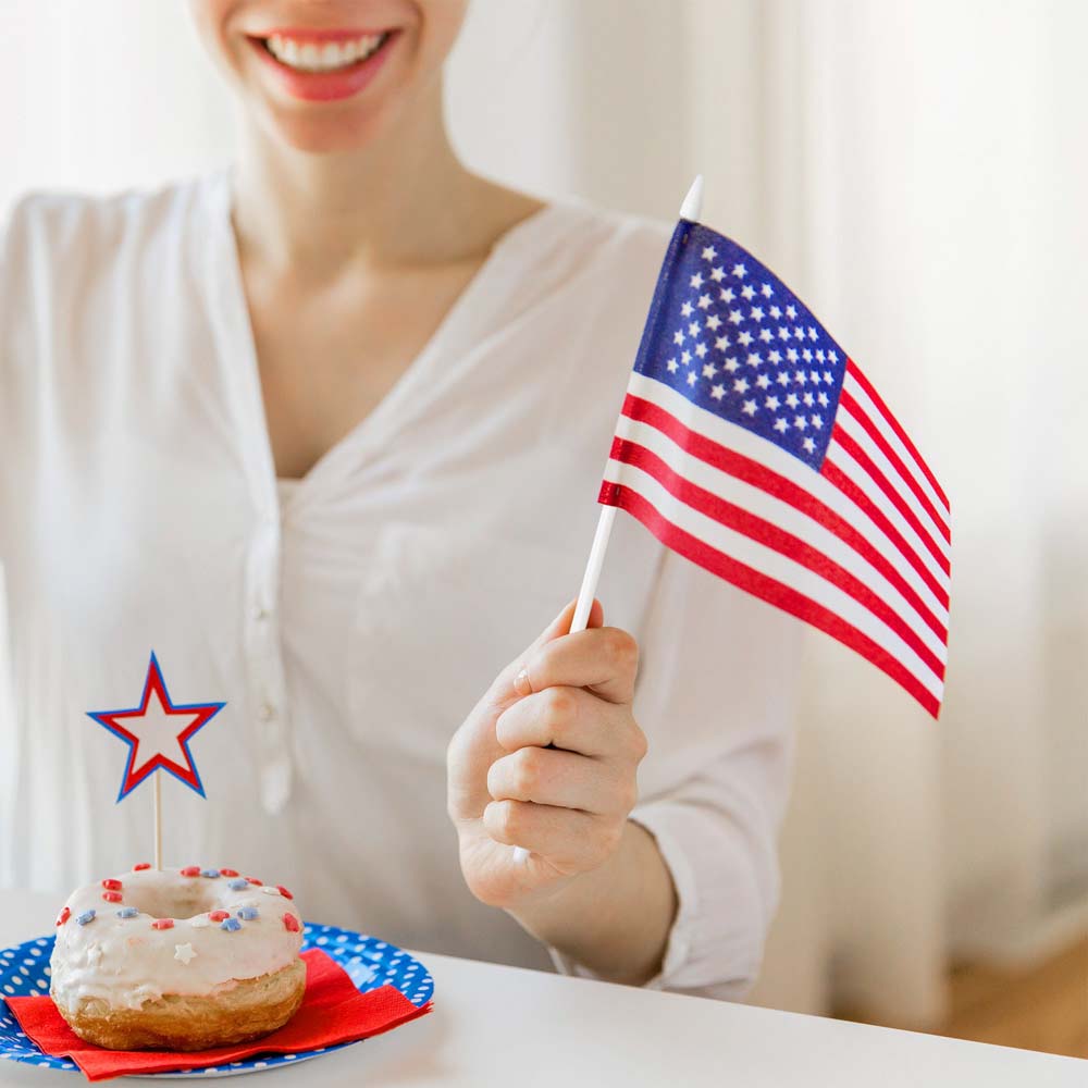 Yescom Small American Flag on Stick 8