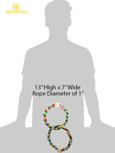 1677 Twin Rainbow Ring Bird Toy