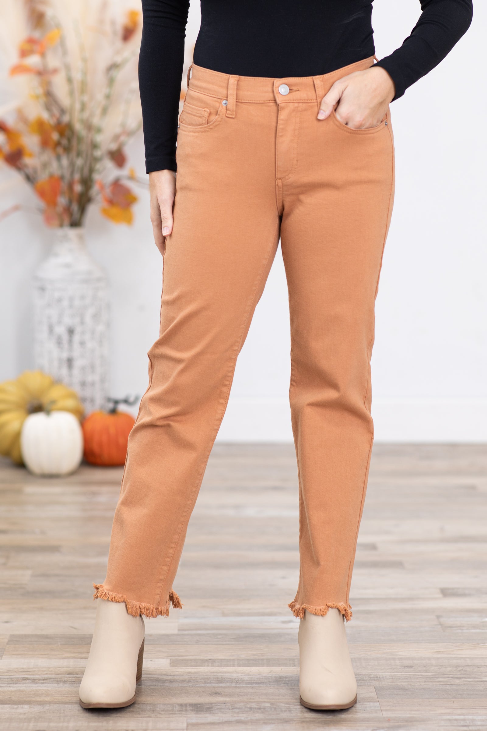 Sneak Peek Light Camel Straight Leg Jeans