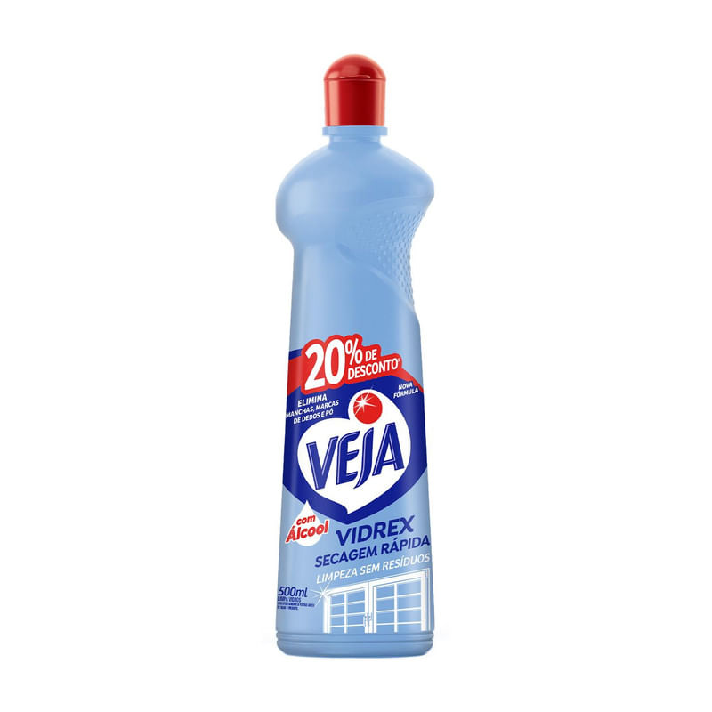 Limpa Vidros Veja Vidrex Tradicional 500ml Oferta