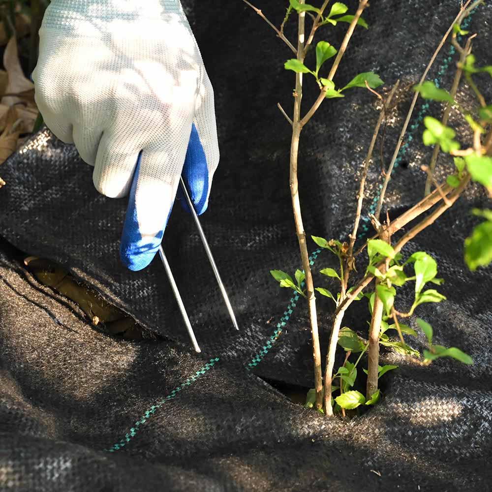 Yescom Weed Barrier for Vegetable Garden Woven w/ Stakes